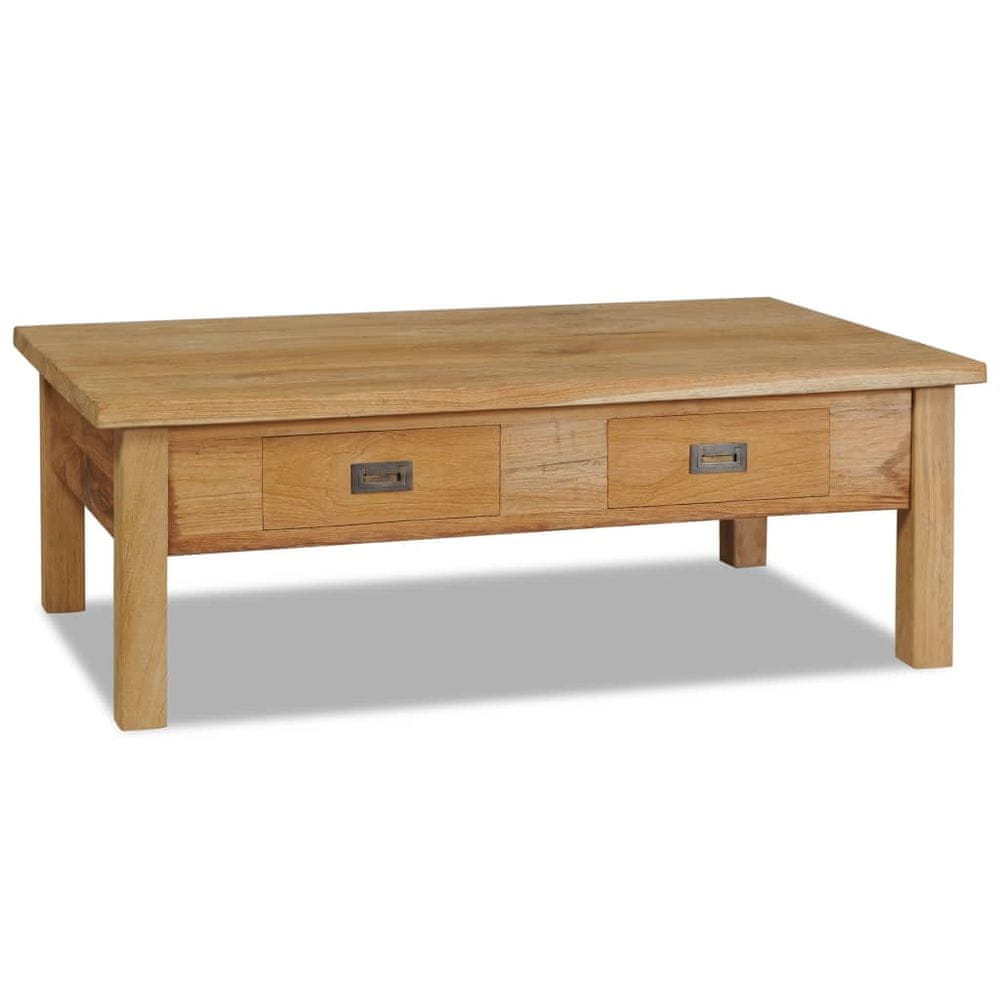 Petromila vidaXL Konferenčný stolík z masívneho teakového dreva, 100x60x35 cm